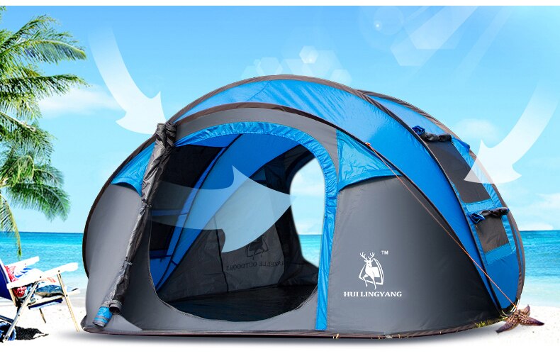 Cheap Goat Tents Tent Pop Up Camping Tents Outdoor Camping Beach Open Tent Waterproof Tents Large Automatic Ultralight Family Tents 